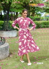 Mimi Vol 4 By Tips And Tops Rayon A Line Belt Kurtis Wholesale Shop In Surat
